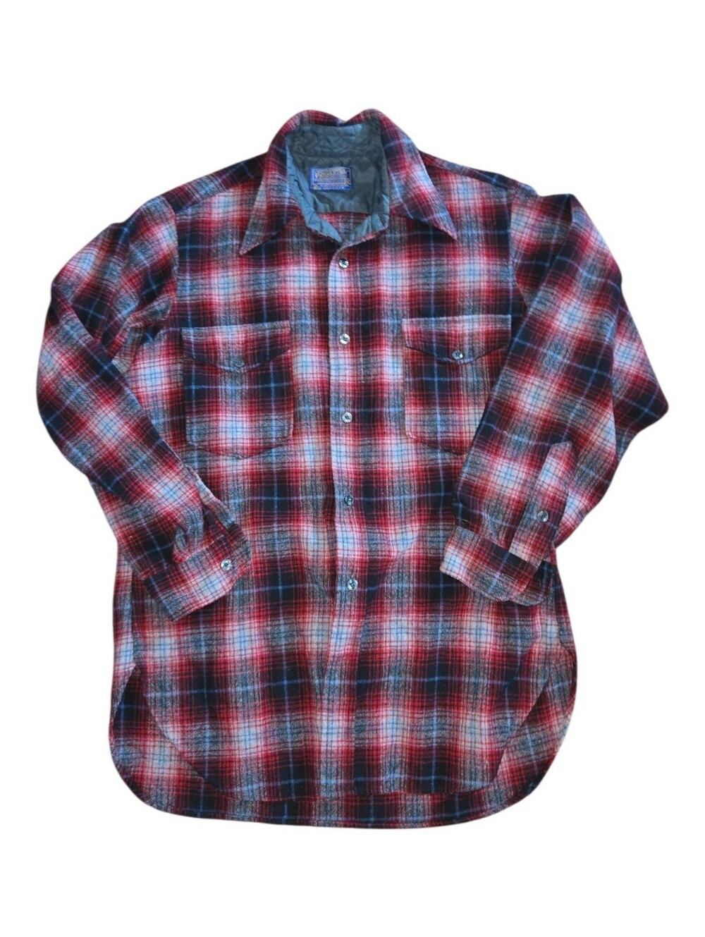 Vintage Red Plaid Pendleton Button-Up Shirt